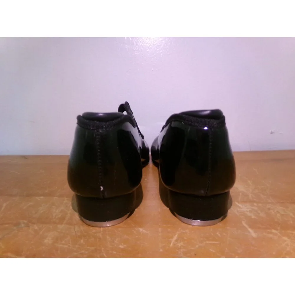 Pre-Owned Dance Tap Shoes Capezio Big Kids Black 12M Tyette Slip On Student